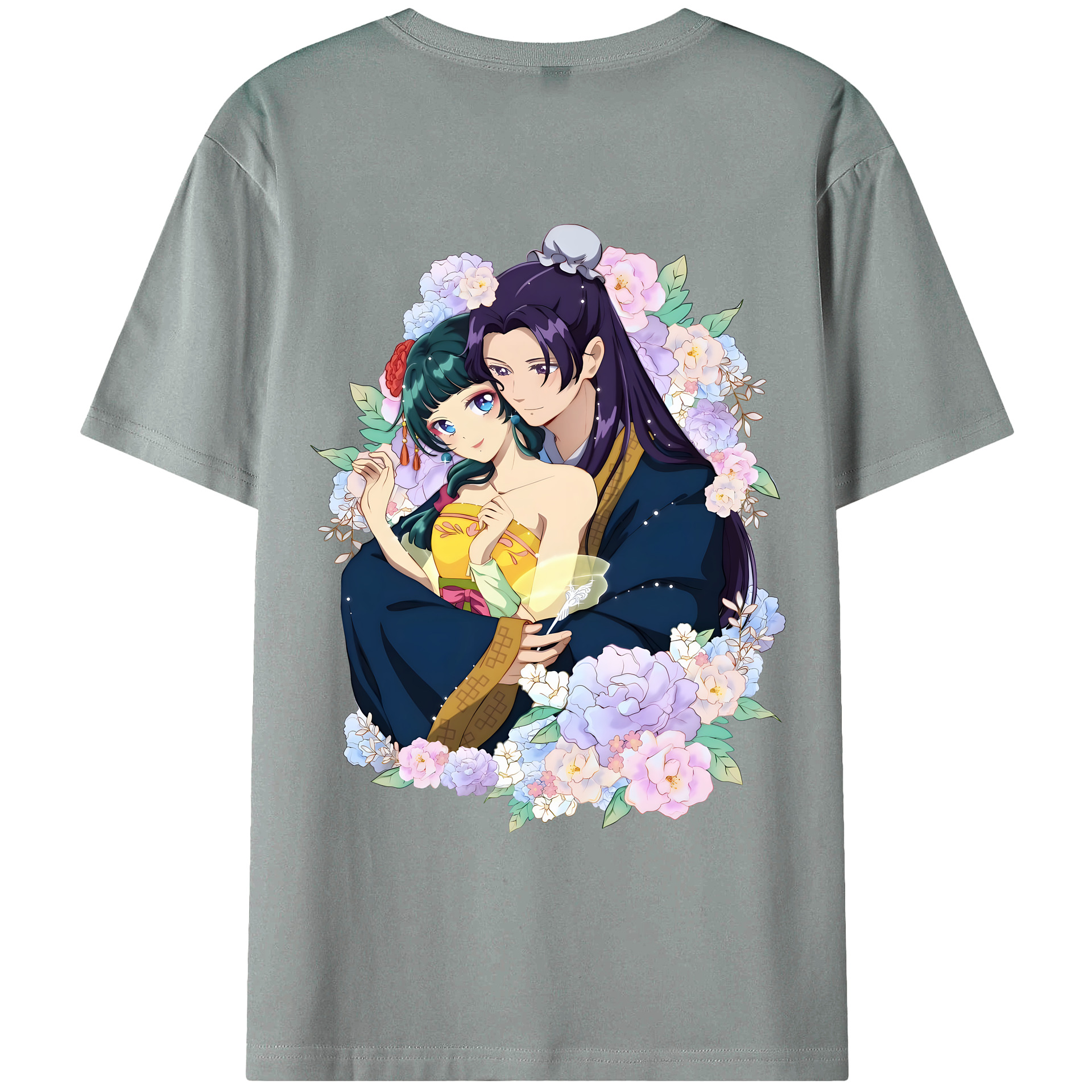 （画像用） 薬屋のひとりごと The Apothecary Diaries 綿100％ メンズ半袖Tシャツ（バックプリント） 通気性